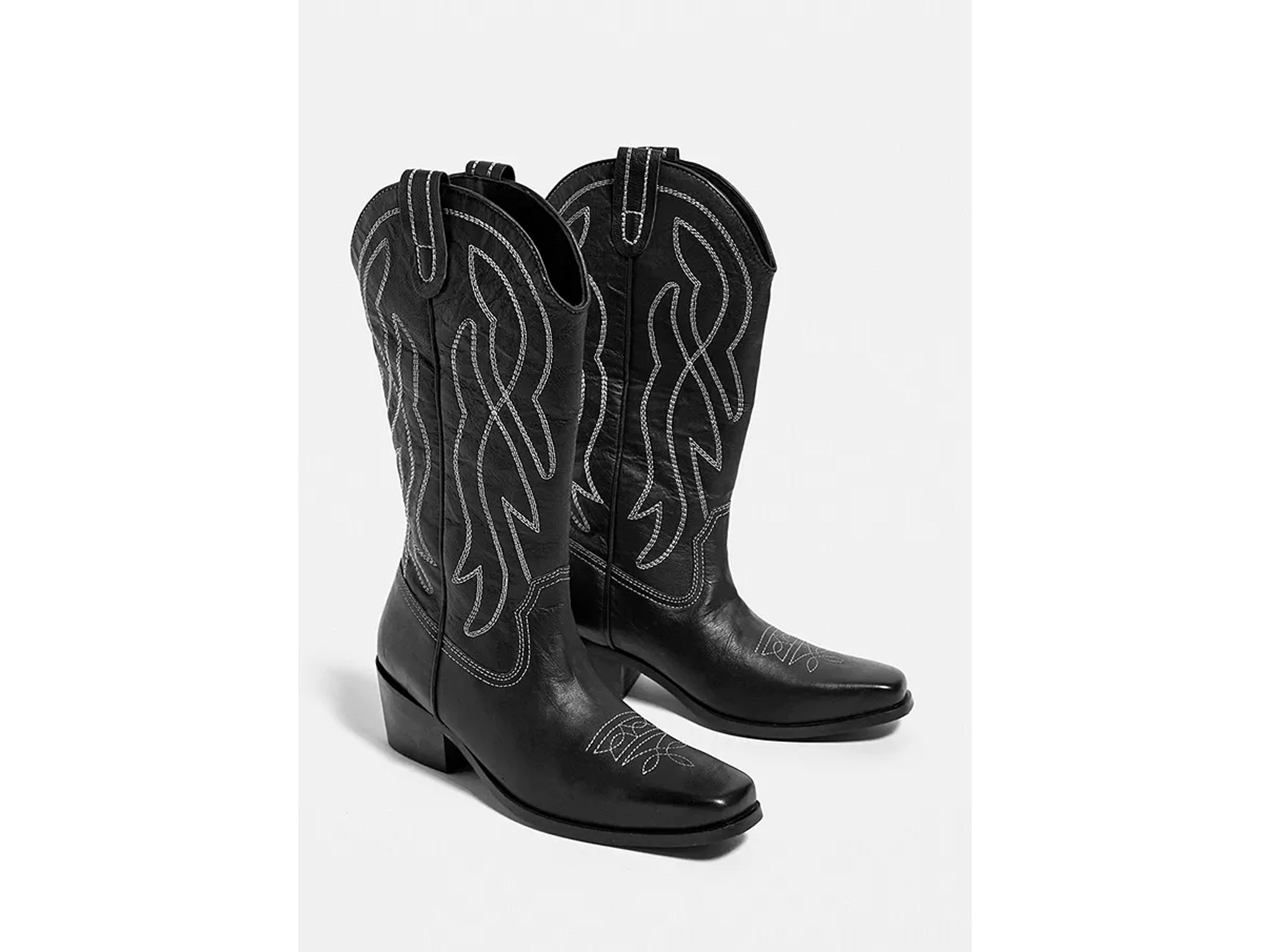 ladies black cowboy boots uk